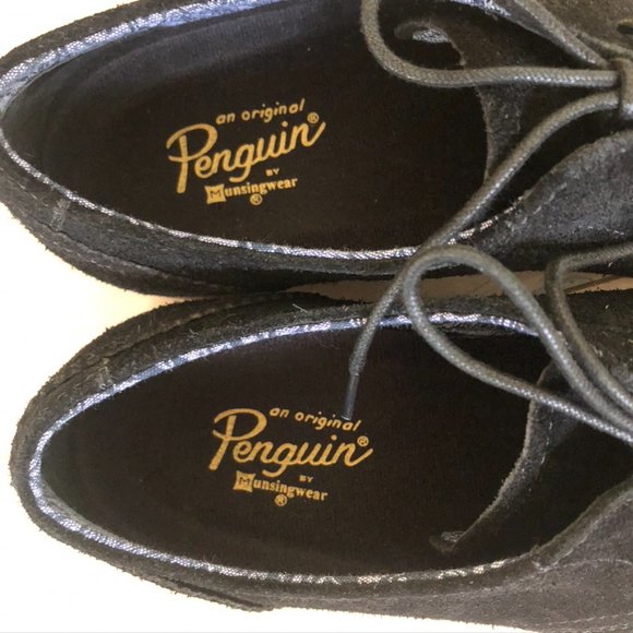 Penguin Waylon Black Suede Mens Oxford Size 10.5 main image 4